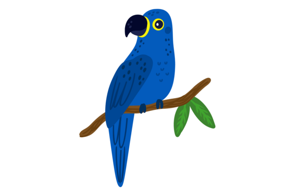 Download Blue Parrot Cute Icon. Exotic Bird. Jung - Exotic bird Collection