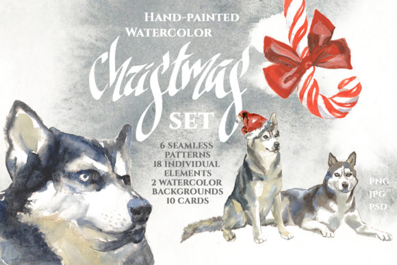 Download Christmas Watercolor Set - Christmas watercolor set Collection