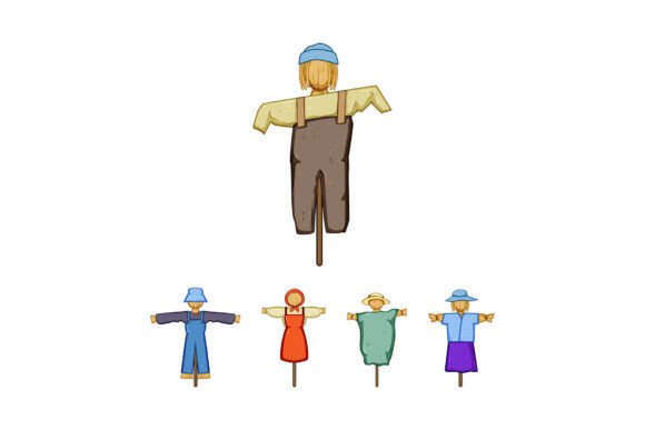 Download Group of Various Colorful Farm Scarecrow - Farm scarecrow Collection
