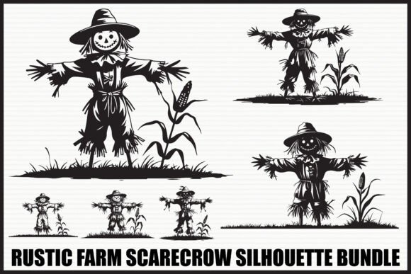 Download Rustic Farm Scarecrow Bundle - Farm scarecrow Collection