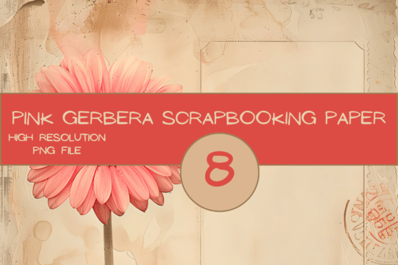 Download Pink Gerbera Scrapbooking Paper - Scrapbook Collection